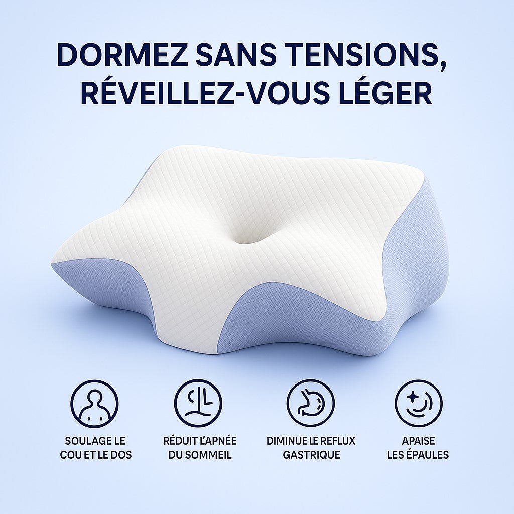 L’OREILLER ORTHOPÉDIQUE CONÇU AVEC DES PRATICIENS - NuitZen™