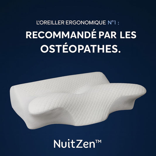 L’OREILLER ORTHOPÉDIQUE CONÇU AVEC DES PRATICIENS - NuitZen™